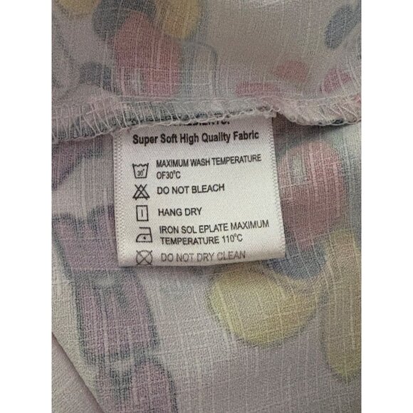 MICKEY & FRIENDS WOMENS SHIRT BUTTON UP XL LONG SLEEVE UNBRANDED LIGHT PINK - Picture 10 of 11